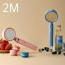 [톤앤샤워]설치가 간편한 원터치 컬러필터샤워헤드 세트 2M
