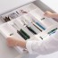 [이우아여사] 길이조절 칸막이 수저정리함 싱크대 수저통 서랍 보관함 조리도구 꽂이 숟가락통 4칸
