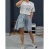 [더룩] 빈티지 5부 데님숏팬츠