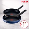 ★주방리프레쉬★ [테팔] 초코브라우니팬 24cm+드레스블루팬 28cm+(사은품) 옻칠 나무수저 2인 세트