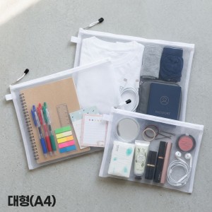[살림홈] 메쉬 지퍼파우치 대형(A4)-20개