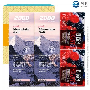 애경 2080히말라야핑크솔트치약100g2P 포인트베리비누2P(4종)