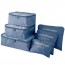 옷 신발 짐 차곡 캐리어 정리백 여행용 방수 파우치 6종 세트(네이비)