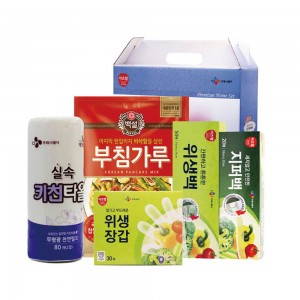 CJ부침가루,CJ위생장갑,CJ위생백(대),CJ지퍼백(소),키친타올 5종세트
