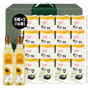 소문난광천일등들기름재래김16봉 탑셰프페트해바라기유2P(3종)