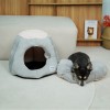 [개과천선] 통나무 강아지 하우스 극세사 애견 예쁜 하우스 쿠션 동굴집 고양이 숨숨집 파스텔