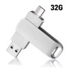 [보스위즈] USB 3.2 C타입 OTG 2in1 유에스비 양면스윙 메모리 벌크형 32G