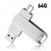 [보스위즈] USB 3.2 C타입 OTG 2in1 유에스비 양면스윙 메모리 벌크형 64G