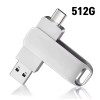 [보스위즈] USB 3.2 C타입 OTG 2in1 유에스비 양면스윙 메모리 벌크형 512G