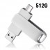 [보스위즈] USB 3.2 C타입 OTG 2in1 유에스비 양면스윙 메모리 벌크형 512G